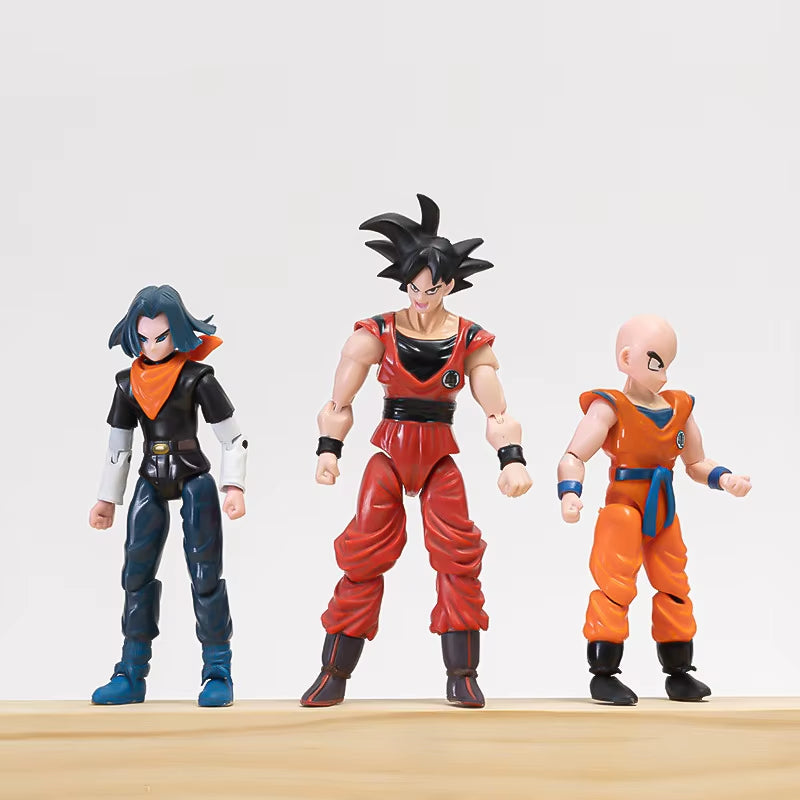 Dragon Ball Super Anime Action Figures Set - Son Goku Son Gohan Vegeta Frieza - Collectible Assembly Model Toys Gift for Kids