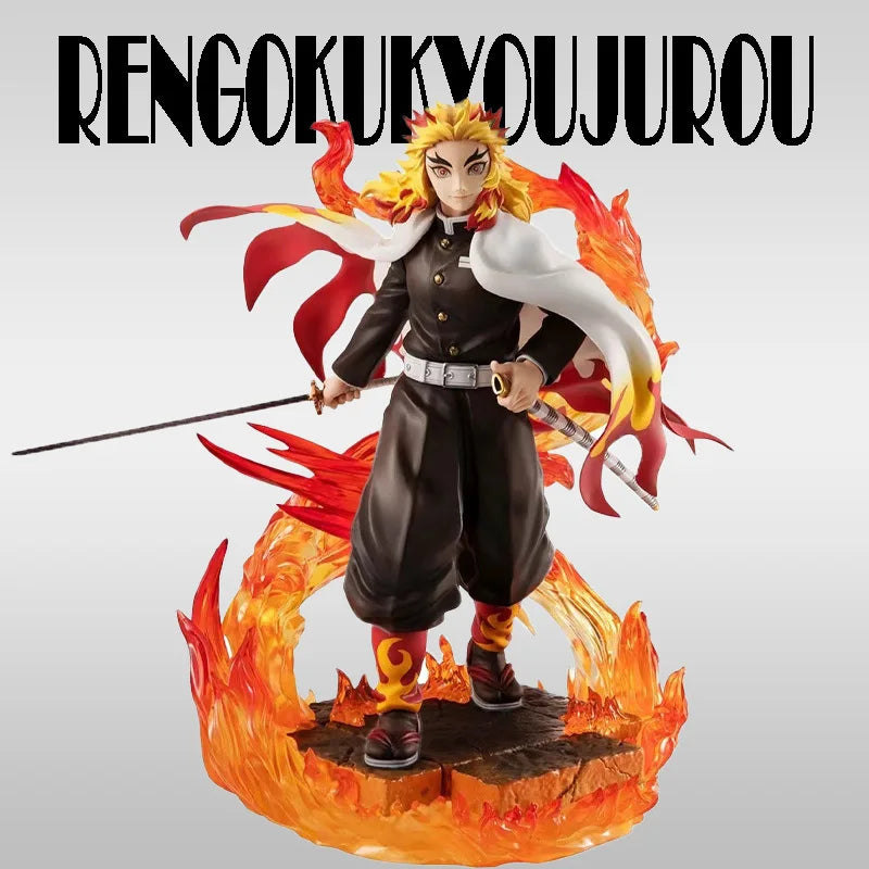 Demon Slayer Rengoku Kyoujurou Series Handheld Cartoon Exquisite Desktop Model Ornament Anime Peripheral Surprise Holiday Gifts