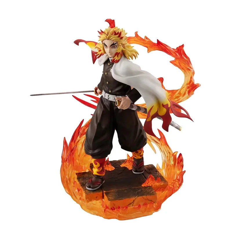 Demon Slayer Rengoku Kyoujurou Series Handheld Cartoon Exquisite Desktop Model Ornament Anime Peripheral Surprise Holiday Gifts