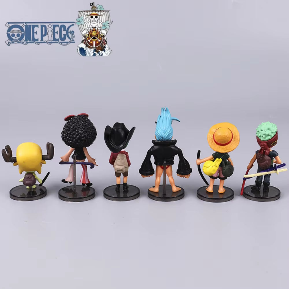 One Piece 6Pcs Figure Set - Luffy, Zoro, Chopper Cake Topper & Display Models, Baking Decor & Anime Collectibles