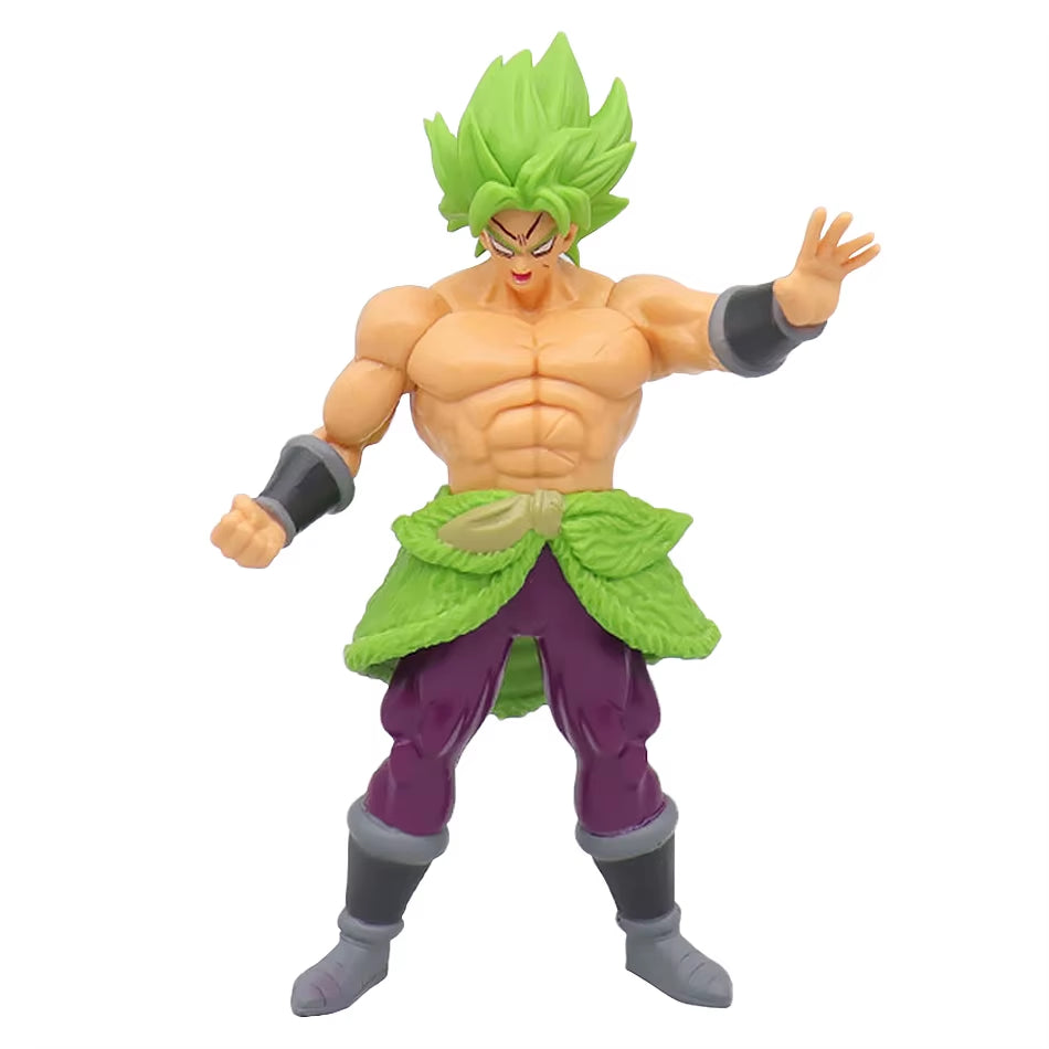17-18CM Anime Dragon Ball Z Super Saiyan Son Goku Broly Vegeta Anime Action Figure Model Gifts Collectible Figurines for Kids