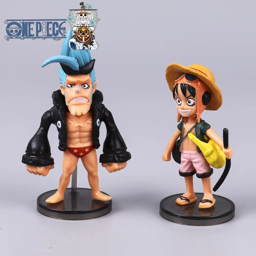 One Piece 6Pcs Figure Set - Luffy, Zoro, Chopper Cake Topper & Display Models, Baking Decor & Anime Collectibles