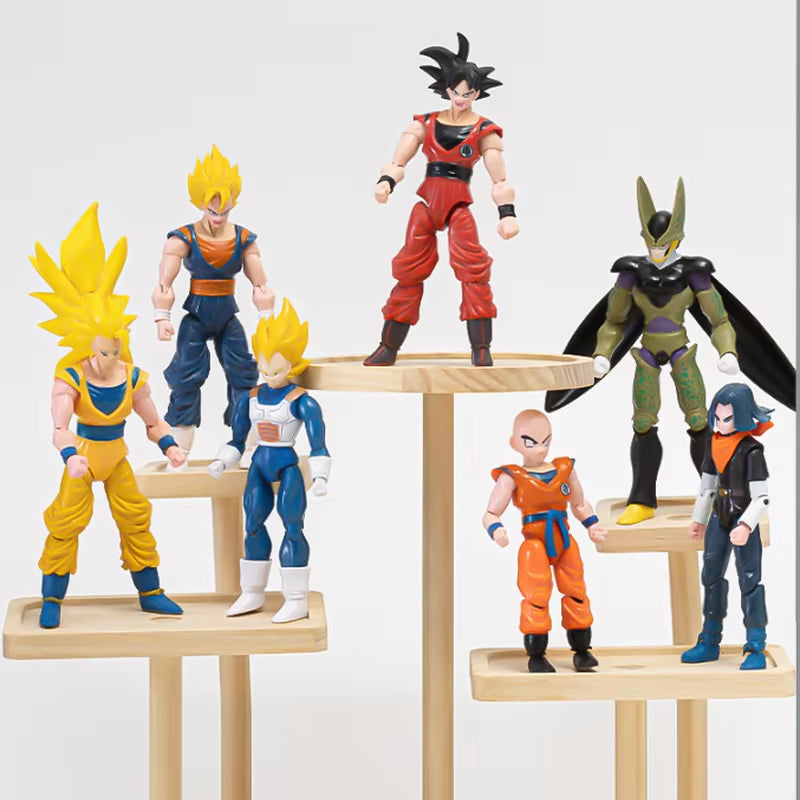 Dragon Ball Super Anime Action Figures Set - Son Goku Son Gohan Vegeta Frieza - Collectible Assembly Model Toys Gift for Kids