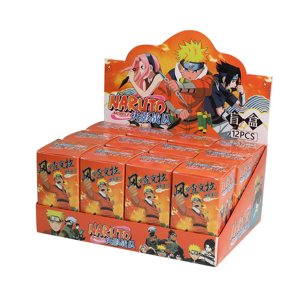 12Pcs/Set Surprise Blind Box Anime Action Figures ONE PIECE Demon Slayer NARUTO Doll Model Decorative Ornament Toys Kids Gifts ﻿