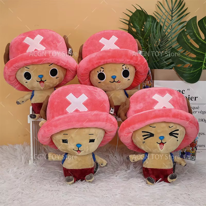 4 Styles Original One Piece Plush Tony Tony Chopper Cute Face Stuffed Anime Doll Toy Cartoon Best Gift 24CM