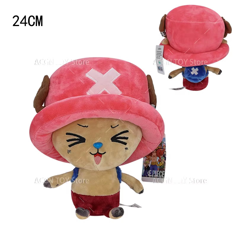 4 Styles Original One Piece Plush Tony Tony Chopper Cute Face Stuffed Anime Doll Toy Cartoon Best Gift 24CM