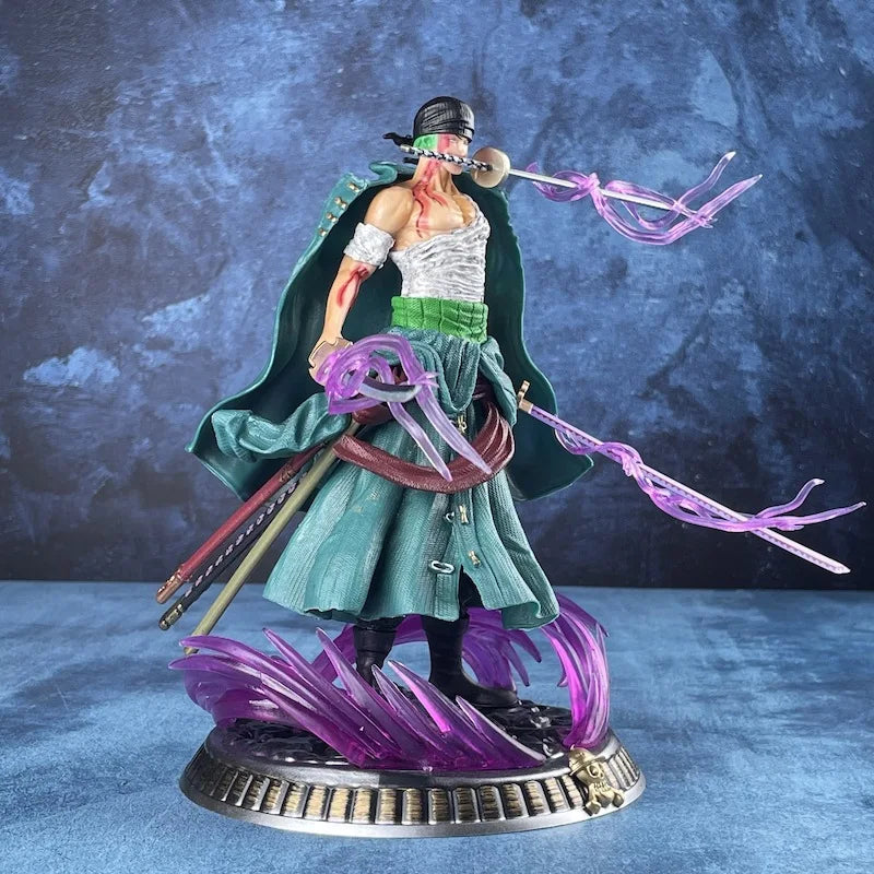 New One Piece Anime Figure Bath Blood Roronoa Zoro PVC 21Cm Action Figure Collection Exquisite Model Birthday Gifts Figurine