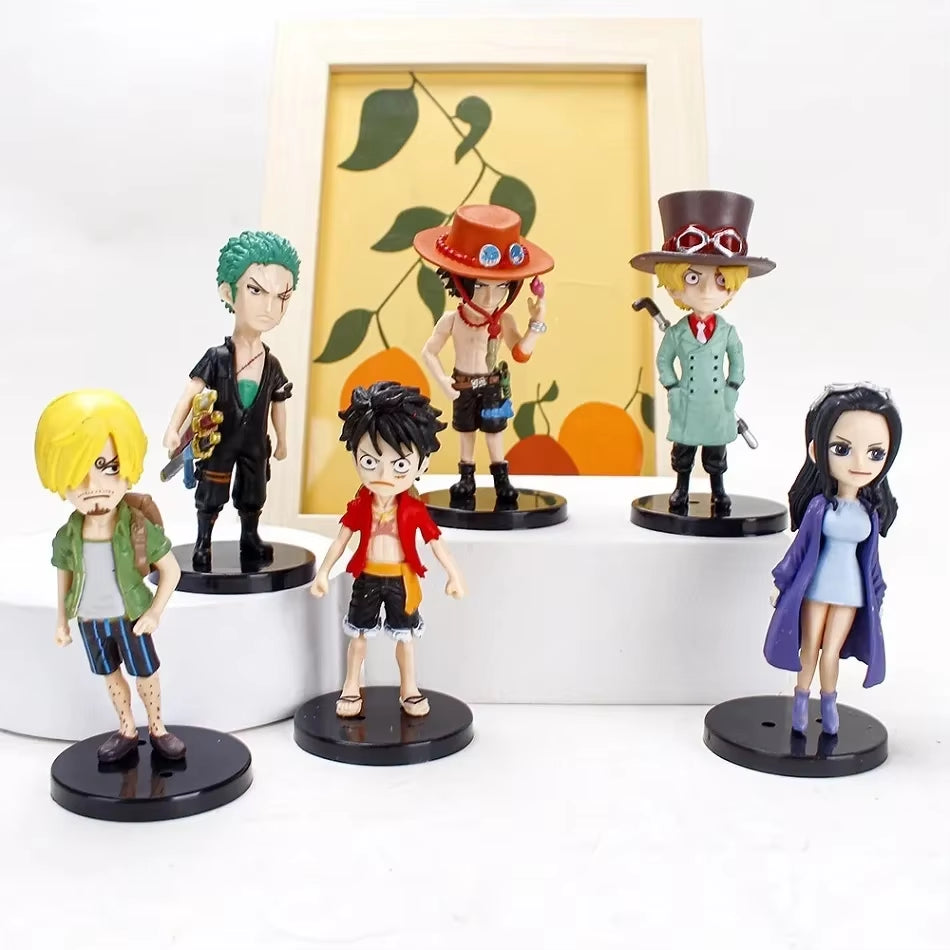 6Pcs/Set Anime One Piece Action Figure PVC Luffy New Action Collectible Model Decorations Doll Children Toys for Christmas Gift