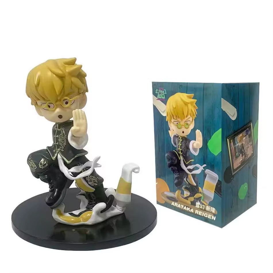 By Japanese Mr. ONE Created Youth Comics Mob Psycho 100、Reigen Arataka Maofu Yingshan PVC Statue Model Doll Decoration Toy Gifts