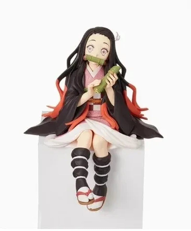 10-15Cm Anime Demon Slayer Figure Kamado Tanjirou Nezuko Sitting Posture Action Figure PVC Model Doll Collection Toy Gift