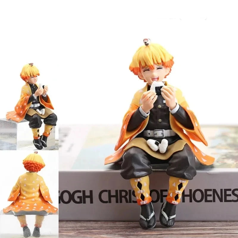 10-15Cm Anime Demon Slayer Figure Kamado Tanjirou Nezuko Sitting Posture Action Figure PVC Model Doll Collection Toy Gift