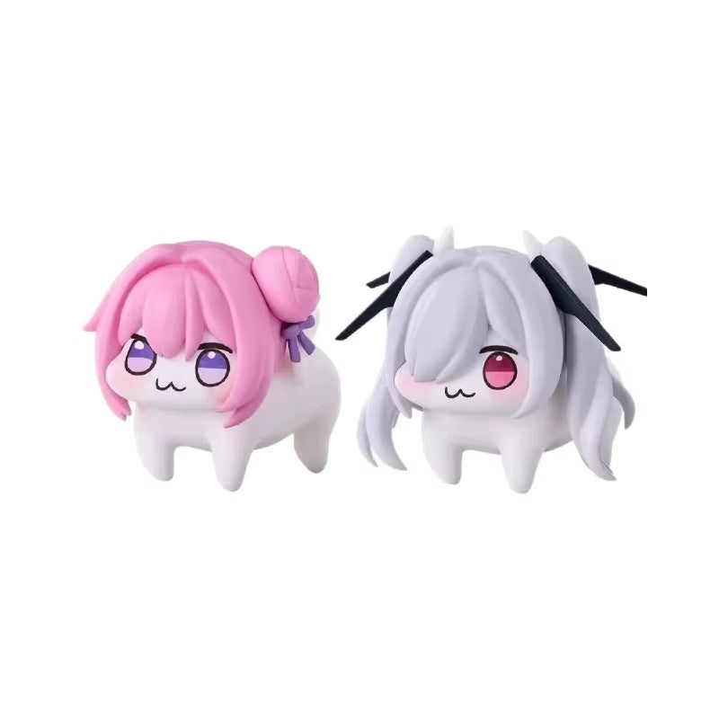 Q Version Nikke Doro Pvc Anime Game Character Figurines Desktop Ornaments Fashionable Cute Pink Dog Girl Birthday Toy Model Gift