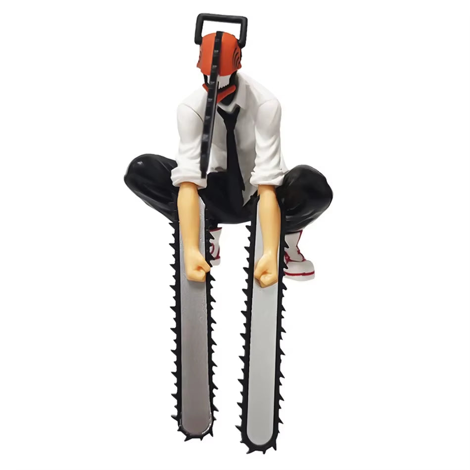 Anime14-17 Cm Chainsaw Man Figure 2 Pieces Set Denji Action Figure Car Decoration Doll PVC Collectiontoys Children Gifts