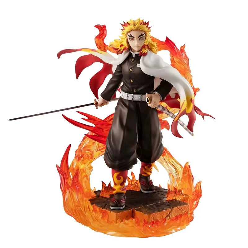 Demon Slayer Rengoku Kyoujurou Series Handheld Cartoon Exquisite Desktop Model Ornament Anime Peripheral Surprise Holiday Gifts
