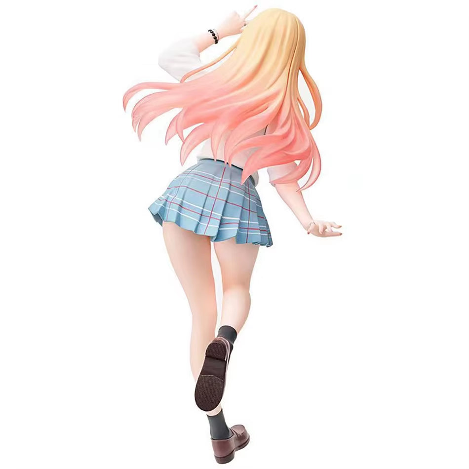 18CM My Dress-Up Darling Anime Figure Kitagawa Marin Action Figure School Uniform Dress-Up PVC Standing Model Toy Doll Kid Gifts