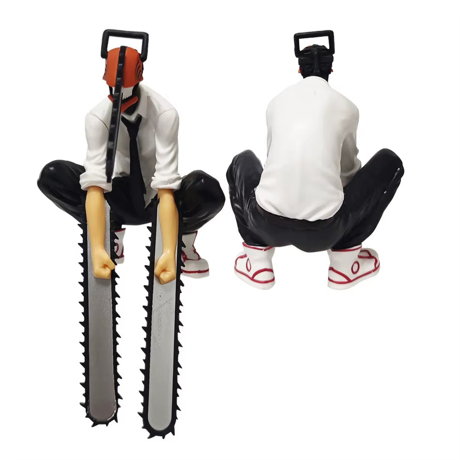 Anime14-17 Cm Chainsaw Man Figure 2 Pieces Set Denji Action Figure Car Decoration Doll PVC Collectiontoys Children Gifts