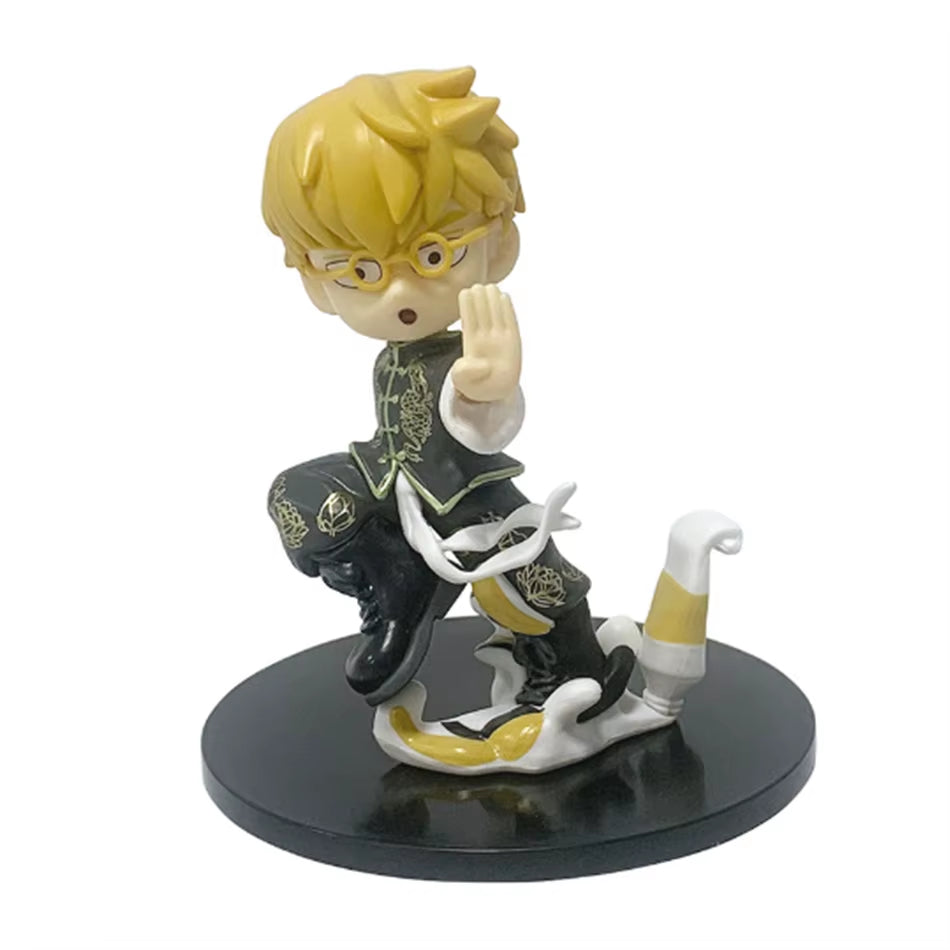 By Japanese Mr. ONE Created Youth Comics Mob Psycho 100、Reigen Arataka Maofu Yingshan PVC Statue Model Doll Decoration Toy Gifts