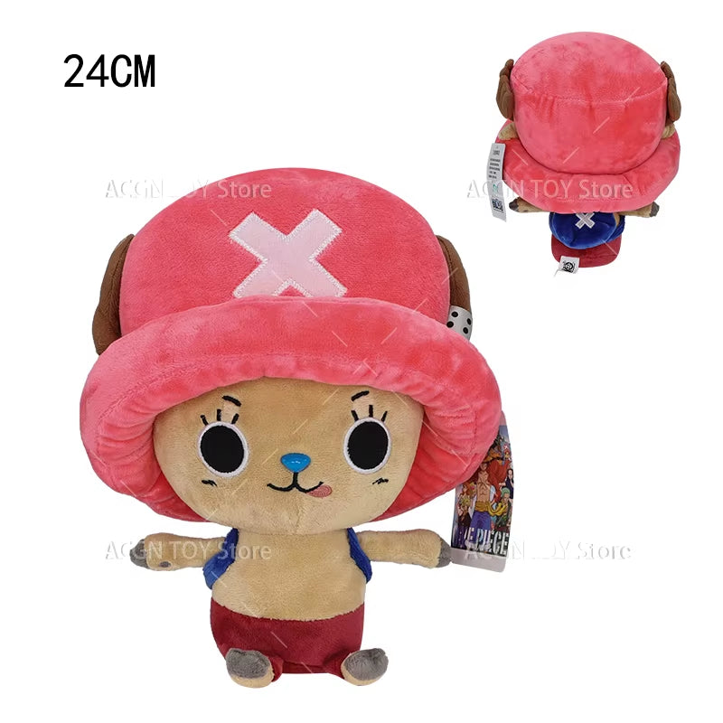 4 Styles Original One Piece Plush Tony Tony Chopper Cute Face Stuffed Anime Doll Toy Cartoon Best Gift 24CM