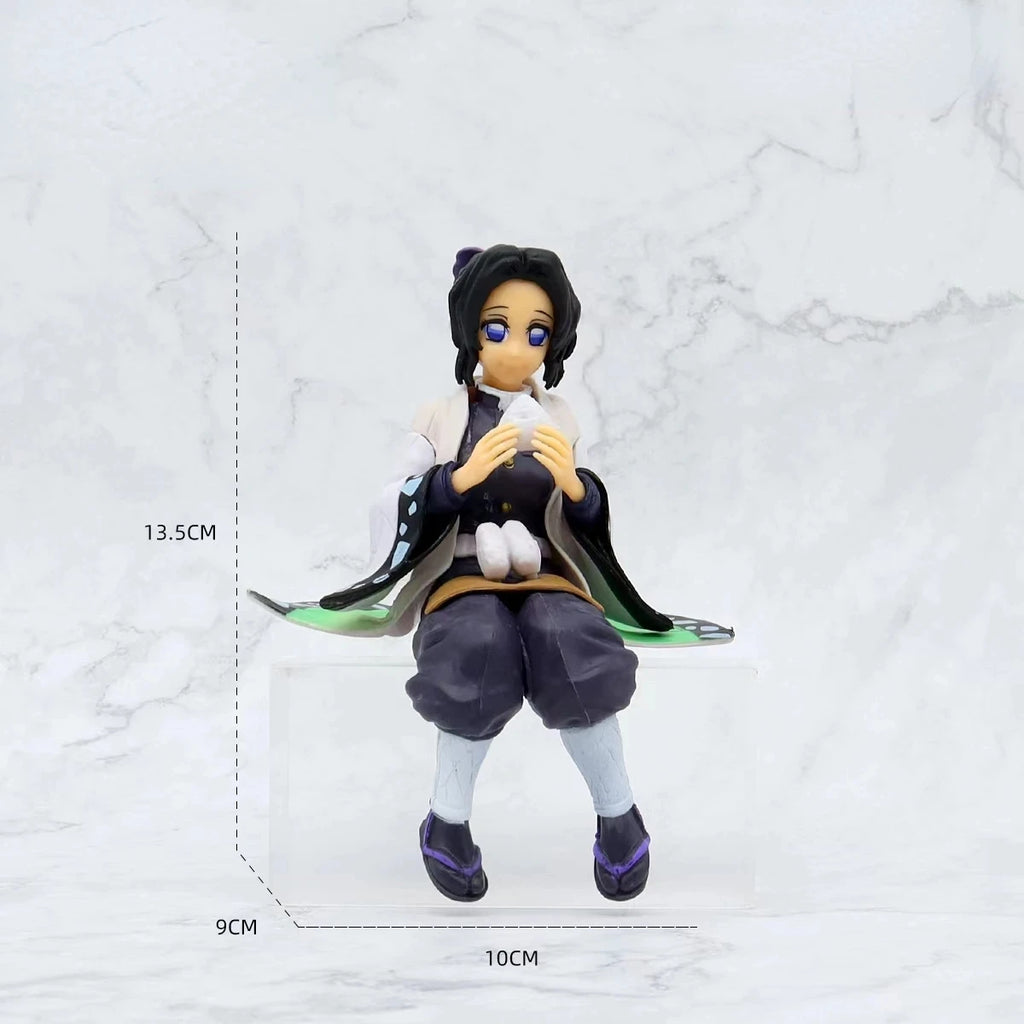 10-15Cm Anime Demon Slayer Figure Kamado Tanjirou Nezuko Sitting Posture Action Figure PVC Model Doll Collection Toy Gift