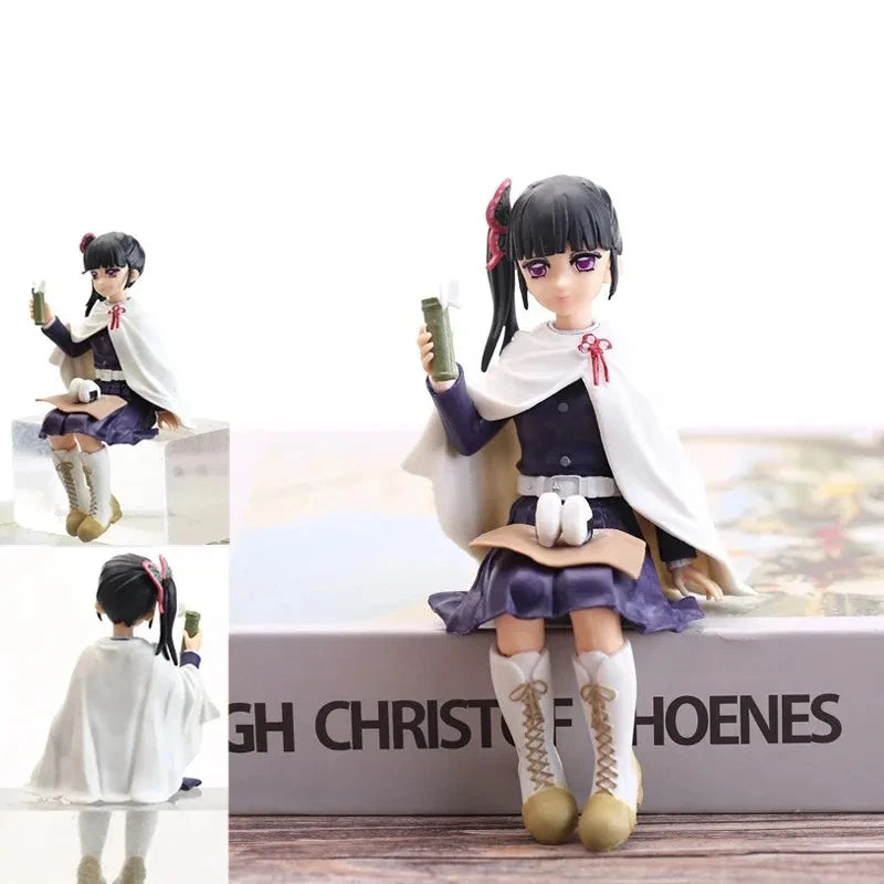 10-15Cm Anime Demon Slayer Figure Kamado Tanjirou Nezuko Sitting Posture Action Figure PVC Model Doll Collection Toy Gift