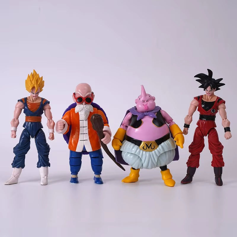 Dragon Ball Super Anime Action Figures Set - Son Goku Son Gohan Vegeta Frieza - Collectible Assembly Model Toys Gift for Kids