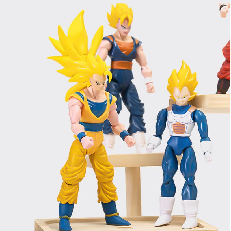 Dragon Ball Super Anime Action Figures Set - Son Goku Son Gohan Vegeta Frieza - Collectible Assembly Model Toys Gift for Kids