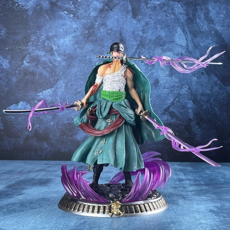 New One Piece Anime Figure Bath Blood Roronoa Zoro PVC 21Cm Action Figure Collection Exquisite Model Birthday Gifts Figurine