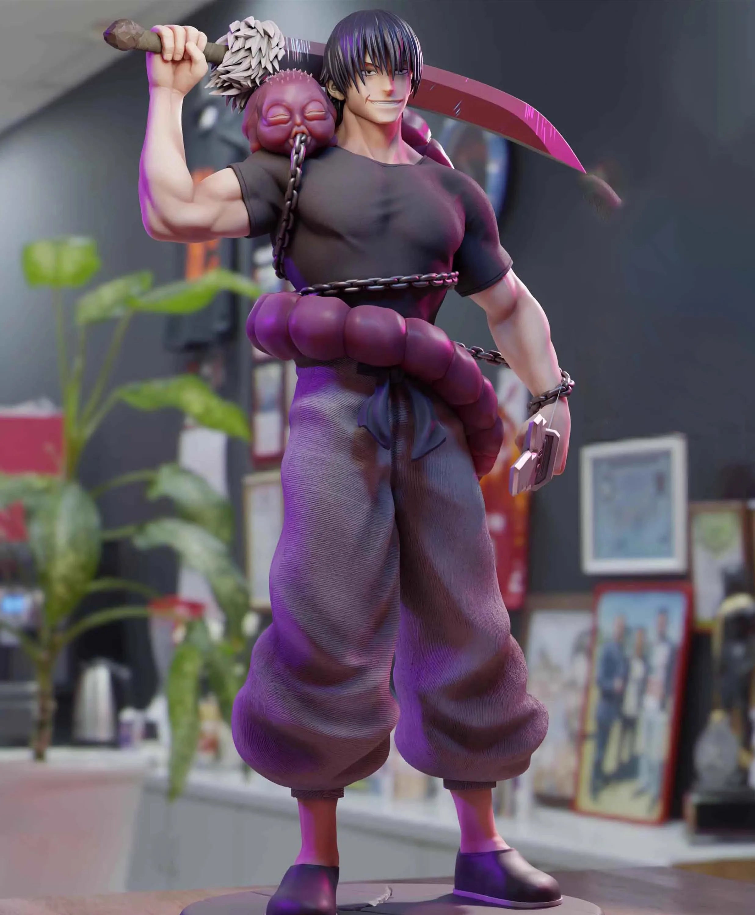 JJK Anime Toji Fushiguro Figure Strongest Warrior Toji Action Figures Collectible Doll Model Fushiguro Toji Figurine Boy Gifts