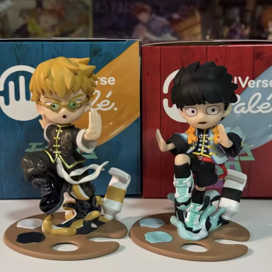 By Japanese Mr. ONE Created Youth Comics Mob Psycho 100、Reigen Arataka Maofu Yingshan PVC Statue Model Doll Decoration Toy Gifts