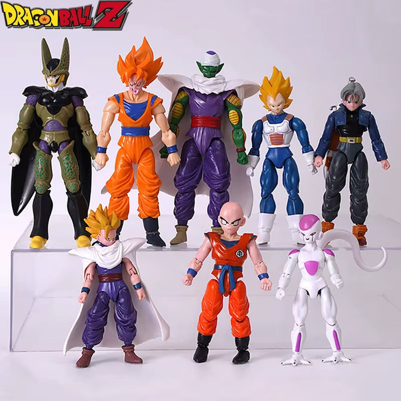 Dragon Ball Super Anime Action Figures Set - Son Goku Son Gohan Vegeta Frieza - Collectible Assembly Model Toys Gift for Kids