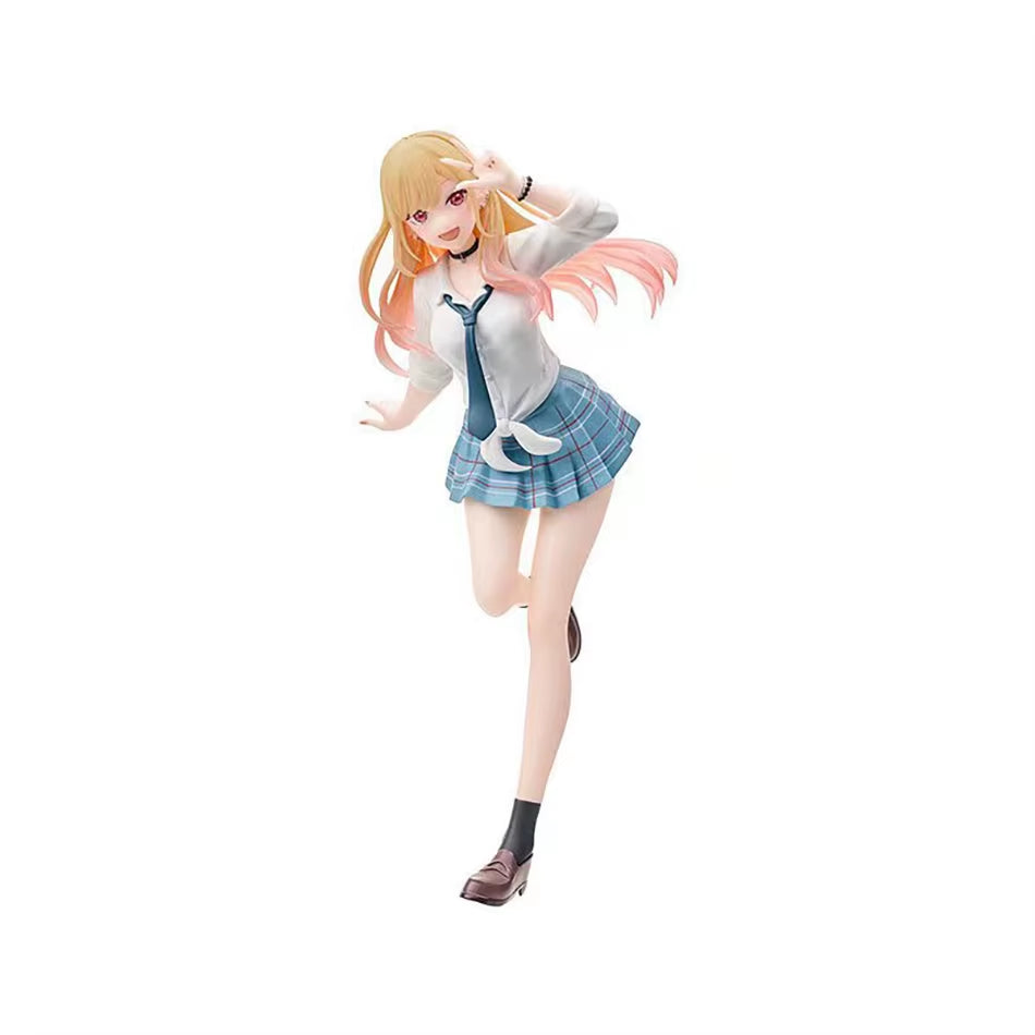 18CM My Dress-Up Darling Anime Figure Kitagawa Marin Action Figure School Uniform Dress-Up PVC Standing Model Toy Doll Kid Gifts