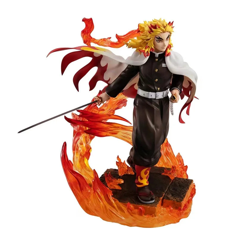 Demon Slayer Rengoku Kyoujurou Series Handheld Cartoon Exquisite Desktop Model Ornament Anime Peripheral Surprise Holiday Gifts