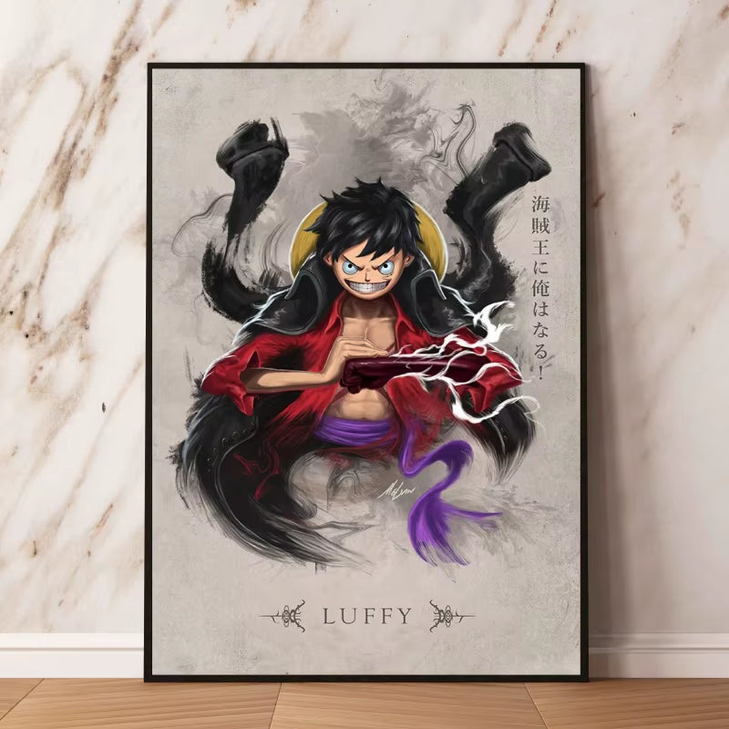 Canvas Artwork Painting Posters One Piece Luffy Zoro Cuadros Classic Figures Picture Best Gifts Wall Art Decor Kids Toys Action