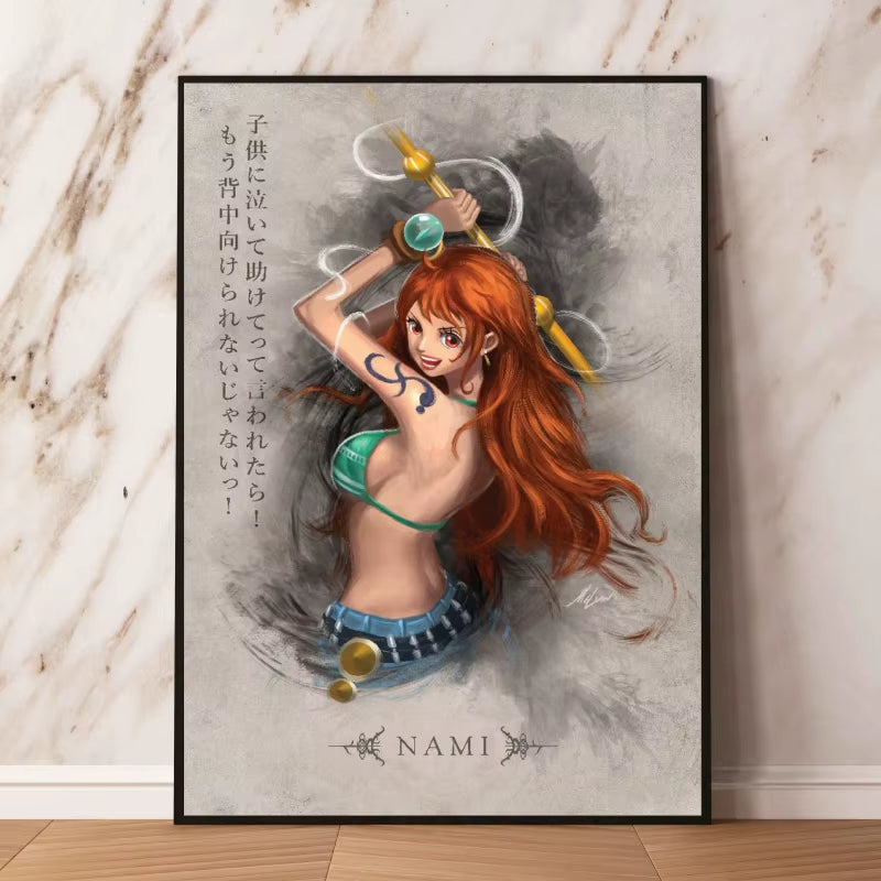 Canvas Artwork Painting Posters One Piece Luffy Zoro Cuadros Classic Figures Picture Best Gifts Wall Art Decor Kids Toys Action