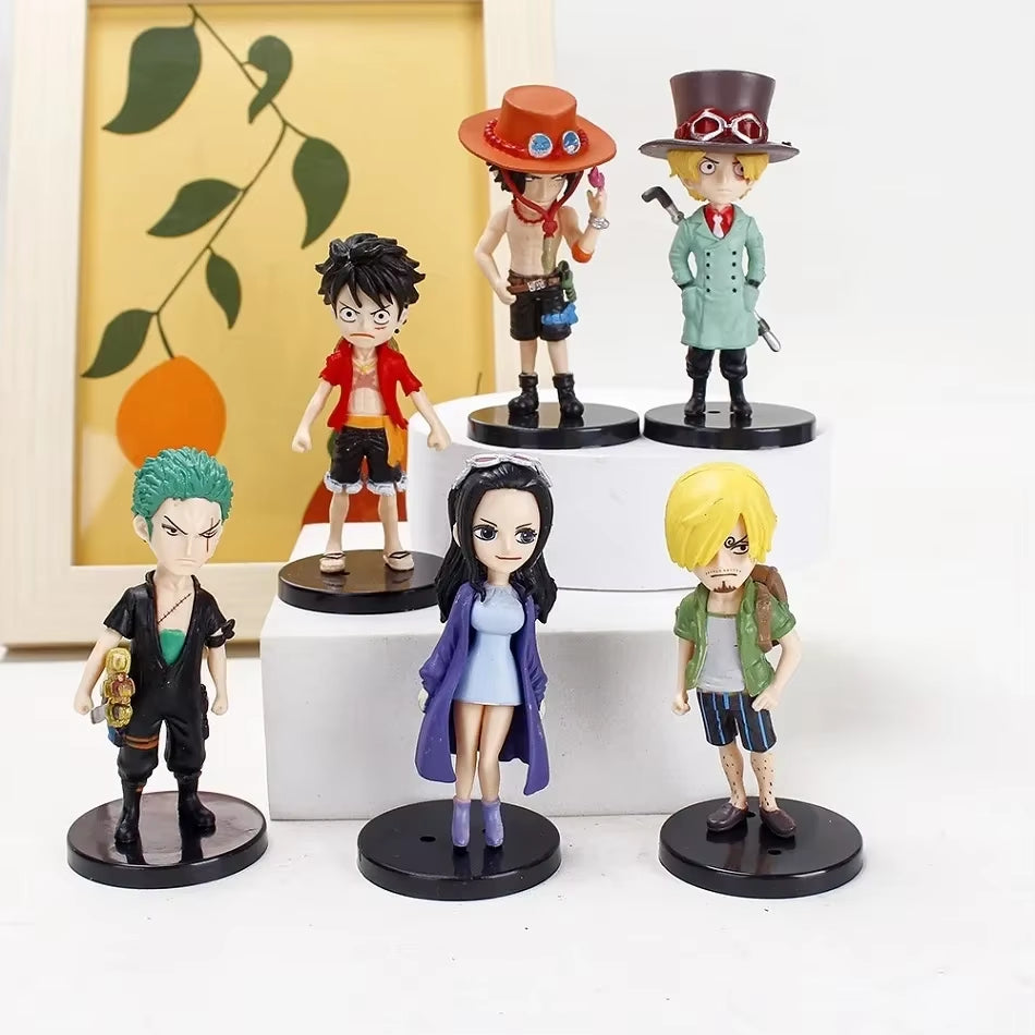 6Pcs/Set Anime One Piece Action Figure PVC Luffy New Action Collectible Model Decorations Doll Children Toys for Christmas Gift