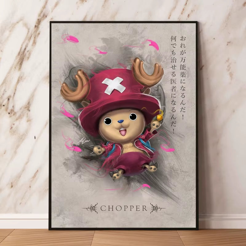 Canvas Artwork Painting Posters One Piece Luffy Zoro Cuadros Classic Figures Picture Best Gifts Wall Art Decor Kids Toys Action