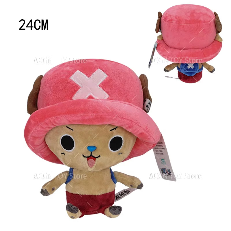 4 Styles Original One Piece Plush Tony Tony Chopper Cute Face Stuffed Anime Doll Toy Cartoon Best Gift 24CM