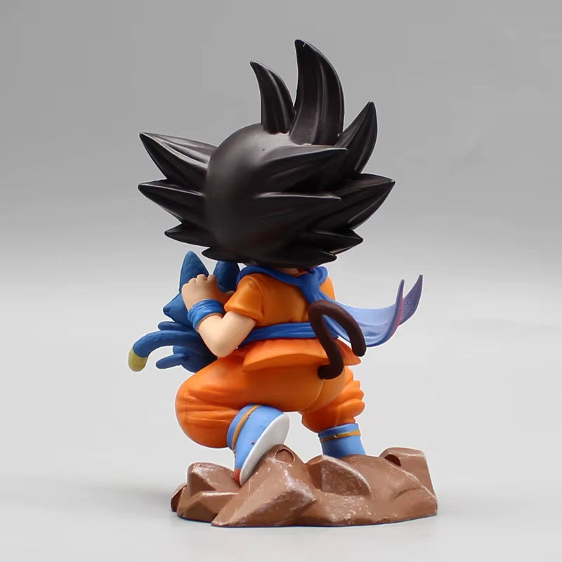 9Cm Dragon Ball Gk Childhood Son Goku Anime Figures Embrace Poole Attendant Kawaii Model Statue Desktop Decoration Kids Toy Gift