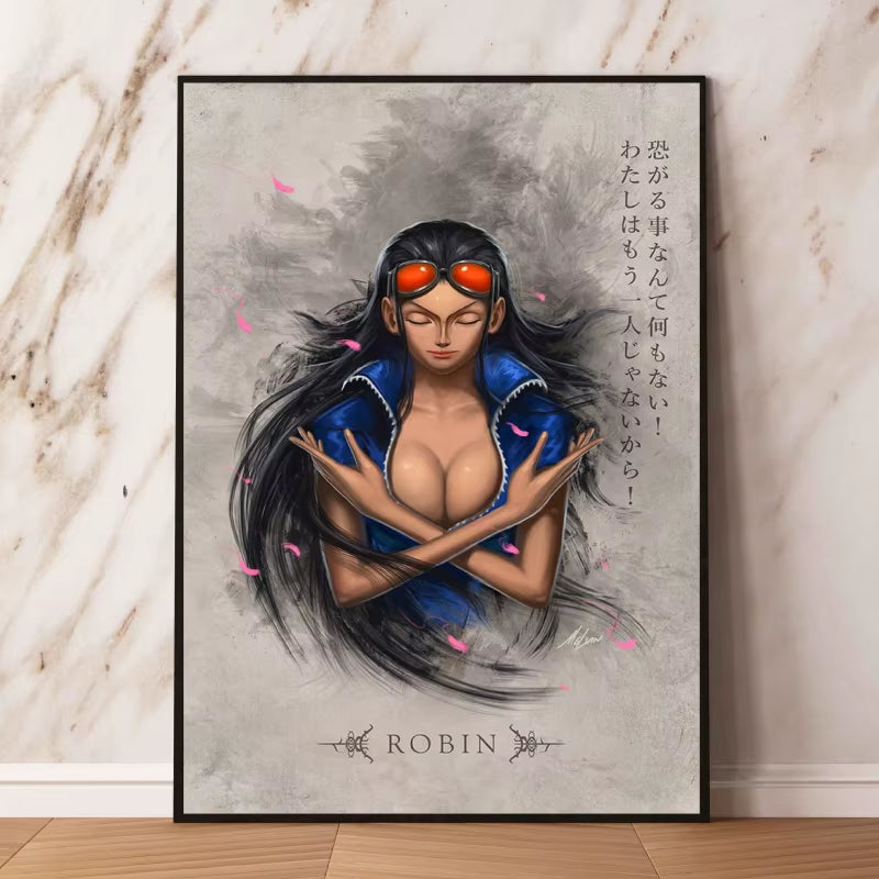 Canvas Artwork Painting Posters One Piece Luffy Zoro Cuadros Classic Figures Picture Best Gifts Wall Art Decor Kids Toys Action