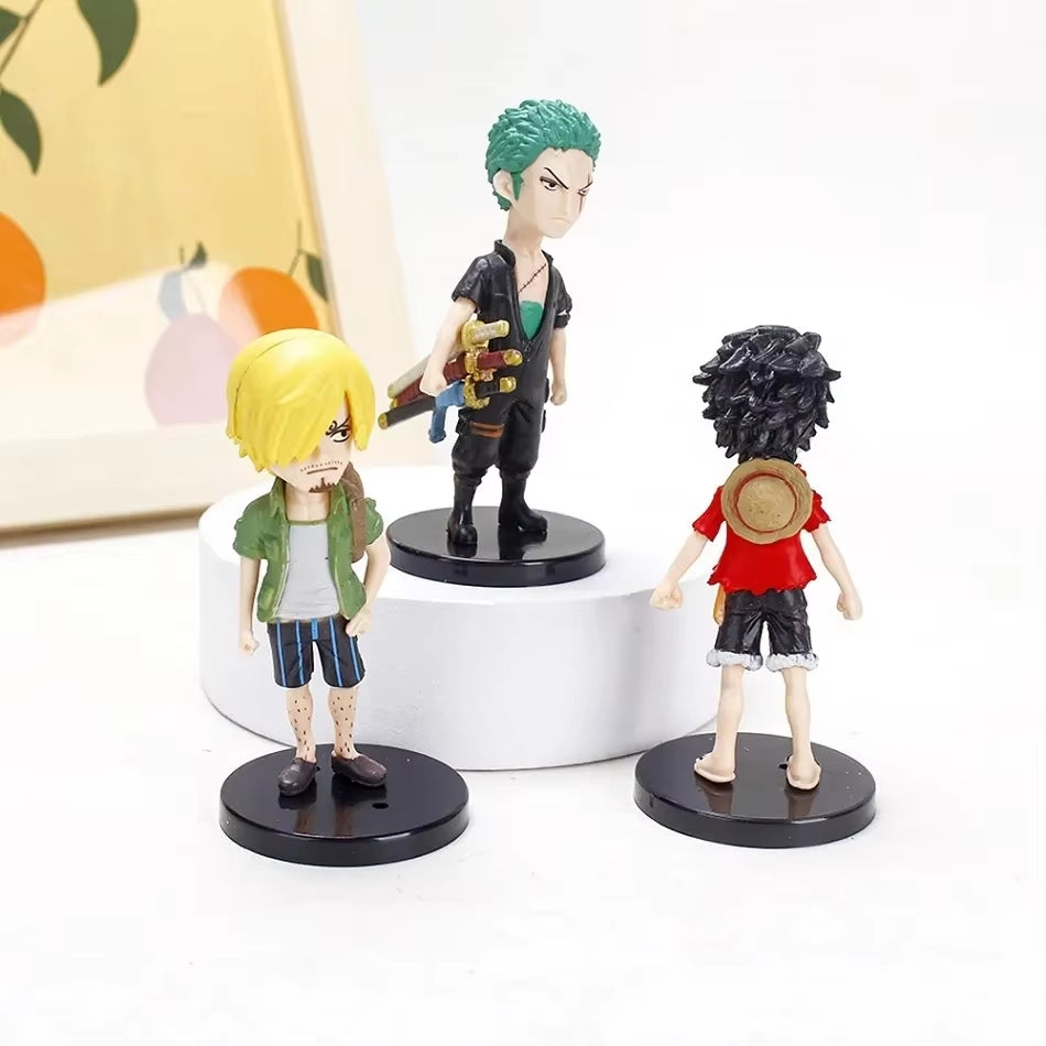 6Pcs/Set Anime One Piece Action Figure PVC Luffy New Action Collectible Model Decorations Doll Children Toys for Christmas Gift