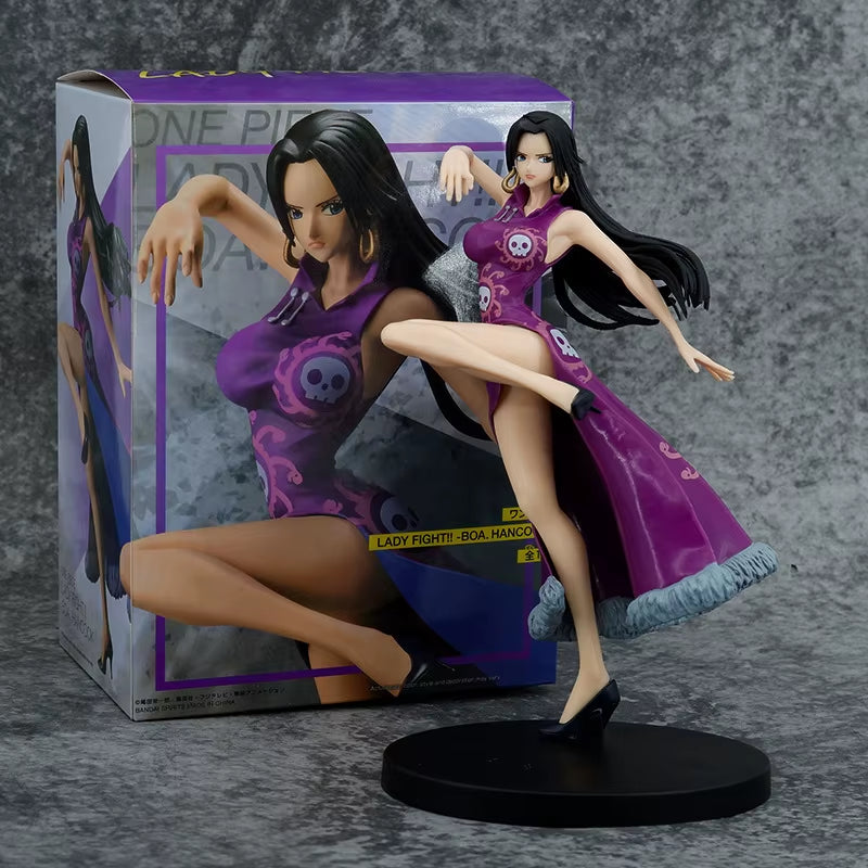 One Piece Anime Boa Hancock Figures Toys GK Snake Princess Action Figure 21CM Sexy Cheongsam Girl Doll Figurines Statue