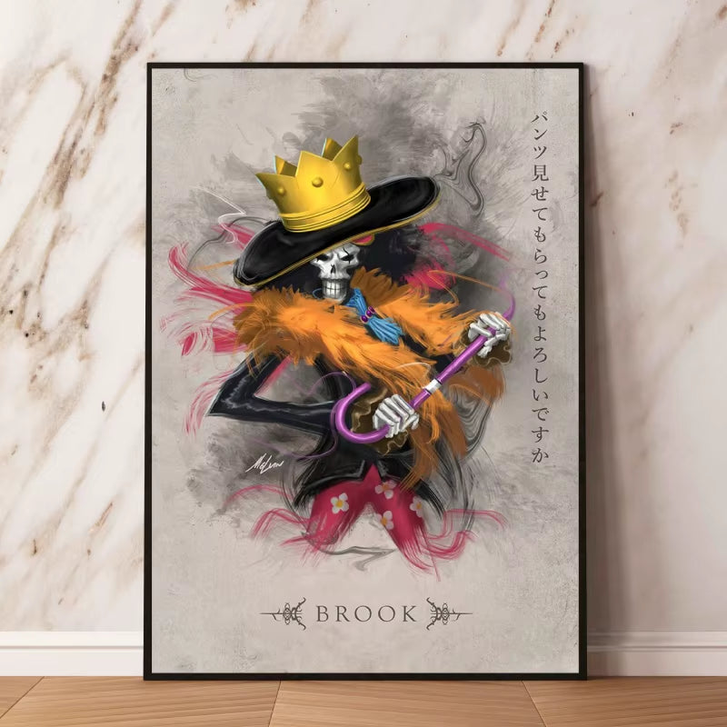 Canvas Artwork Painting Posters One Piece Luffy Zoro Cuadros Classic Figures Picture Best Gifts Wall Art Decor Kids Toys Action