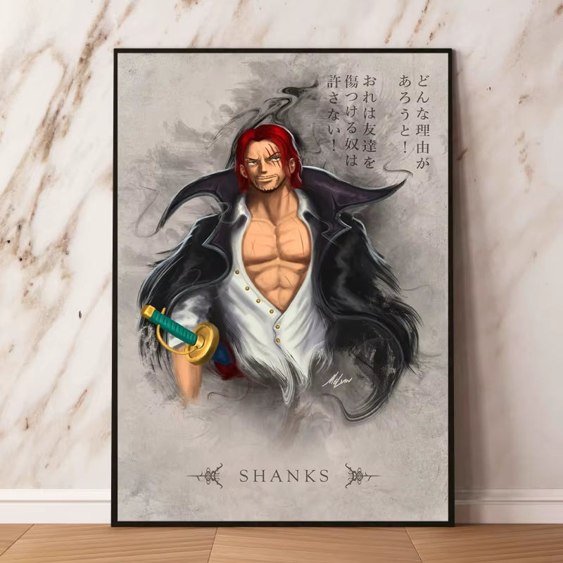 Canvas Artwork Painting Posters One Piece Luffy Zoro Cuadros Classic Figures Picture Best Gifts Wall Art Decor Kids Toys Action