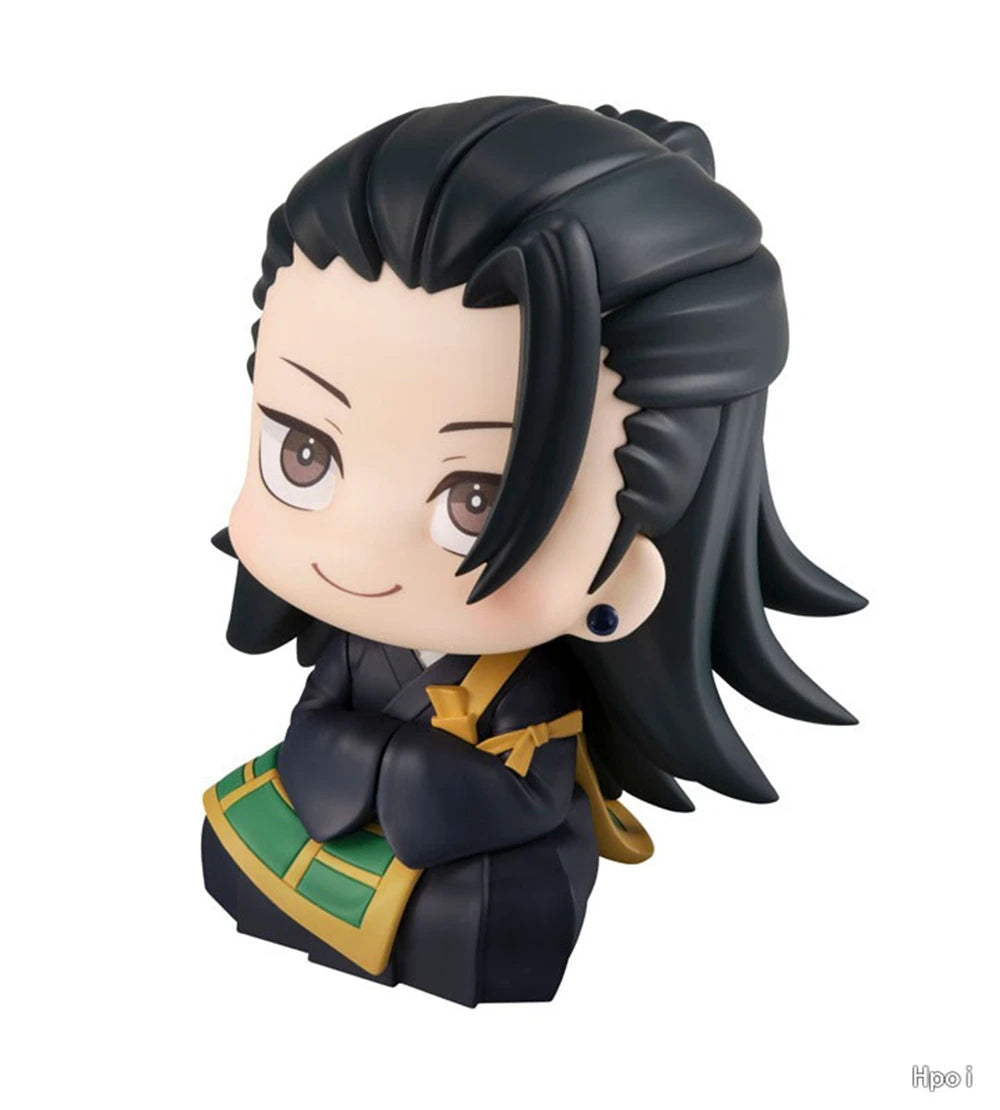 10CM Anime Jujutsu Kaisen Geto Suguru High School Satoru Gojo Look up Sitting Cute Q Version Model Toy Gift Action Figure