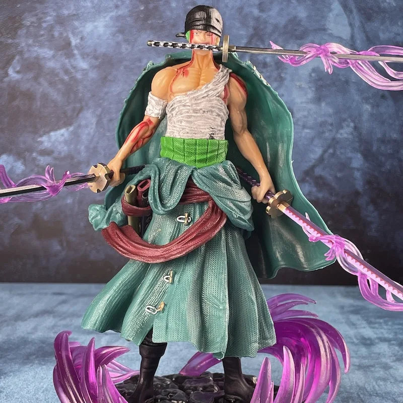 New One Piece Anime Figure Bath Blood Roronoa Zoro PVC 21Cm Action Figure Collection Exquisite Model Birthday Gifts Figurine